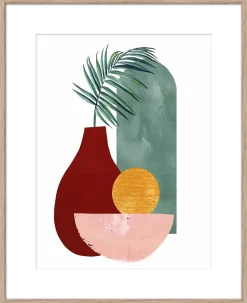 Image encadrée vases Dada Art l.40 x H.50 cm multicolore