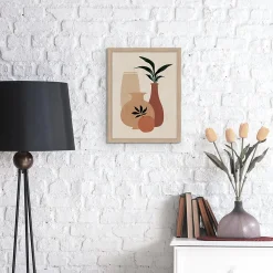 Image encadrée vases et fruit Dada Art l.30 x H.40 cm multicolore