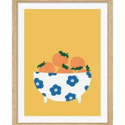 Image encadrée vitamine orange l.30 x H.40 cm