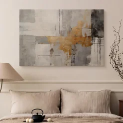 Image Sur Toile Abstraction Peinture 100cm x 70cm - Parfait pour décorer votre salon, chambre ou bureau avec un design unique et