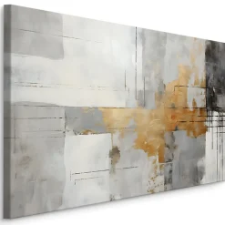 Image Sur Toile Abstraction Peinture 120cm x 80cm - Parfait pour décorer votre salon, chambre ou bureau avec un design unique et