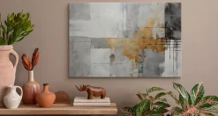 Image Sur Toile Abstraction Peinture 120cm x 80cm - Parfait pour décorer votre salon, chambre ou bureau avec un design unique et