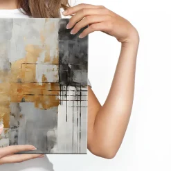 Image Sur Toile Abstraction Peinture 120cm x 80cm - Parfait pour décorer votre salon, chambre ou bureau avec un design unique et
