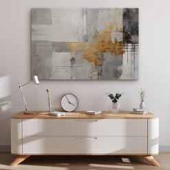 Image Sur Toile Abstraction Peinture 120cm x 80cm - Parfait pour décorer votre salon, chambre ou bureau avec un design unique et