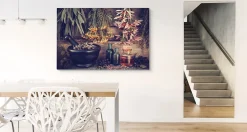 Image Sur Toile HERBES Plantes Nature 3D 30cm x 20cm - Parfait pour décorer votre salon, chambre ou bureau avec un design unique