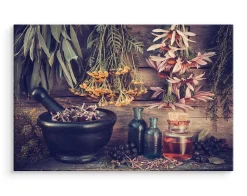 Image Sur Toile HERBES Plantes Nature 3D 30cm x 20cm - Parfait pour décorer votre salon, chambre ou bureau avec un design unique