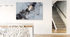 Image Sur Toile MARBRE Abstraction 40cm x 30cm - Parfait pour décorer votre salon, chambre ou bureau avec un design unique et élé