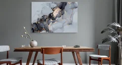 Image Sur Toile MARBRE Abstraction 40cm x 30cm - Parfait pour décorer votre salon, chambre ou bureau avec un design unique et élé