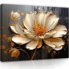 Impression sur toile abstrait fleurs moderne 100x75 cm xxl tableau décoration deco murale intissée pour salon chambre cuisine