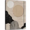 Impression sur toile abstrait beige moderne 120x80 cm xxl tableau décoration deco murale intissée pour salon chambre cuisine