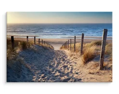 Impression Sur Toile Mer Plage Nature 3D 90cm x 60cm - Parfait pour décorer votre salon, chambre ou bureau avec un design unique