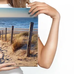 Impression Sur Toile Mer Plage Nature 3D 90cm x 60cm - Parfait pour décorer votre salon, chambre ou bureau avec un design unique