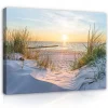 Impression sur toile Plage Nature Mer moderne 60x40 cm xxl tableau décoration deco murale intissée pour salon chambre cuisine
