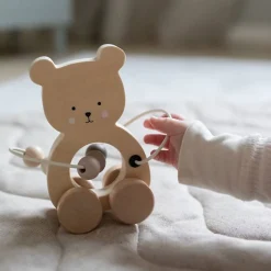 JaBaDaBaDo Jouet en bois à tirer Boulier Ours