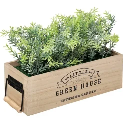 Jardinière artificielle House - bois - H24 - 5 cm - Atmosphera