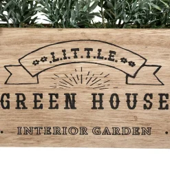 Jardinière artificielle House - bois - H24 - 5 cm - Atmosphera