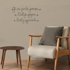 Je ne perds jamais soit je gagne soit j'apprends - Sculpture fil de fer 60-75 cm - Bijoux de mur