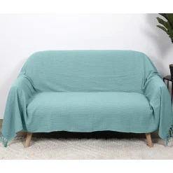Jeté de canapé en coton gaufré 170x250 cm