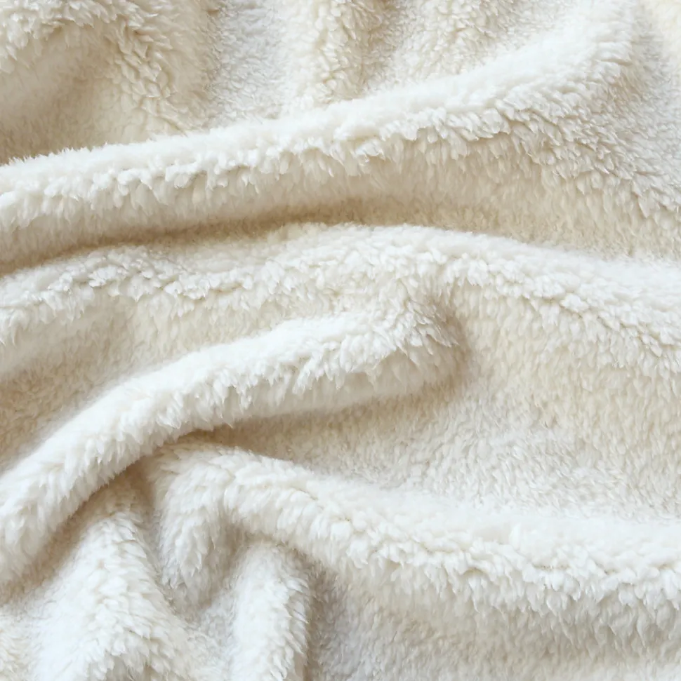 Jeté de canapé et lit motif vichy en polaire (220x240 cm - Bordeaux)