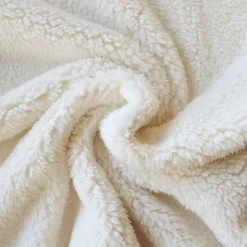 Jeté de canapé et lit motif vichy en polaire (220x240 cm - Lin)