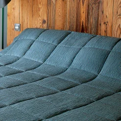 Jeté de lit - Effet Froissé (250x260 cm - Bleu)