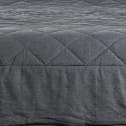 Jeté de lit en 100% lin (180x240 cm - Gris clair)
