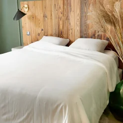 Jeté de lit Réversible Polaire/Motif Jacquard (240x250 cm - Blanc)
