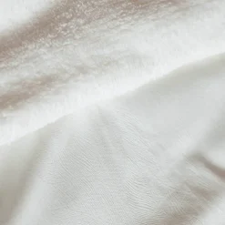 Jeté de lit Réversible Polaire/Motif Jacquard (240x250 cm - Blanc)