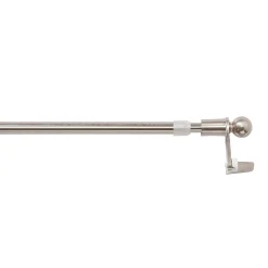 Kit barre de rideau GoodHome avec support 100/150 Nickel Konera
