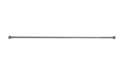 Kit barre de rideau GoodHome embout boule 50/80 Dokos Nickel