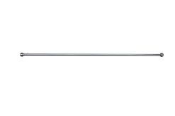 Kit barre de rideau GoodHome embout boule 70/100 Dokos Nickel