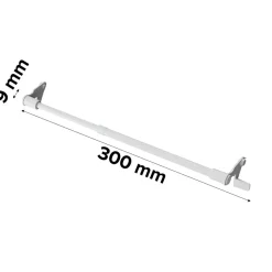 Kit Barre de vitrage GoodHome extensible ⌀7/9mm Long.30/50cm blanc