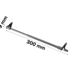 Kit Barre de vitrage GoodHome extensible ⌀7/9mm Long.30/50cm argent