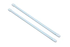 Kit barres de rideaux 100/150 blanc mat x 2