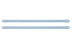Kit barres de rideaux 100/150 blanc mat x 2