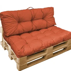 Kit de coussins pour palette capitonnés - Terracotta - Linxor