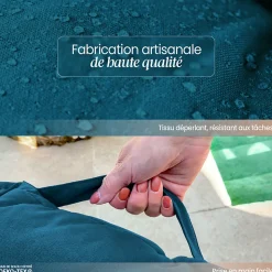 Kit de coussins pour palette capitonnés - Bleu azur - Linxor