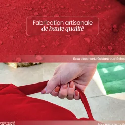 Kit de coussins pour palette capitonnés - Rouge - Linxor