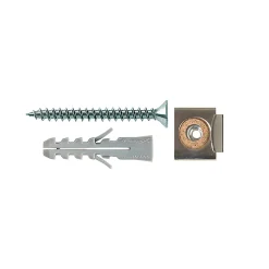 Kit de fixation pour miroir chevilles Duopower Fischer, lot de 4