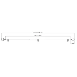 Kit de tringle à rideau double extensible embout boule Athens GoodHome 200/330 cm Ø19mm gris