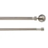 Kit de tringle à rideau double extensible embout boule Athens GoodHome, 120/210 cm, Ø16/19mm gris