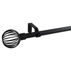 Kit de tringle à rideau extensible embout cage Araxos GoodHome 200/330 cm, Ø16/19 mm noir