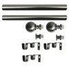 Kit de tringle à rideau extensible Athens GoodHome L.200/330 cm ⌀25/28cm