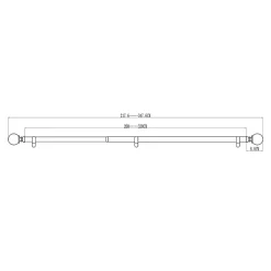 Kit de tringle à rideau extensible Athens GoodHome L.200/330 cm ⌀25/28cm