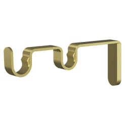 Kit de tringle à rideau extensible double embout boule Elasa effet laiton doré 120/210 cm 16/19mm GoodHome