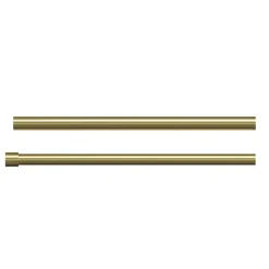 Kit de tringle à rideau extensible double embout boule Elasa effet laiton doré 120/210 cm 16/19mm GoodHome