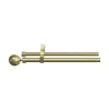Kit de tringle à rideau extensible double embout boule Elasa métal doré 200/330 cm Ø19mm GoodHome