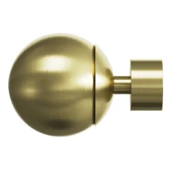 Kit de tringle à rideau extensible double embout boule Elasa métal doré 200/330 cm Ø19mm GoodHome