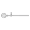 Kit de tringle à rideau extensible simple embout cage Anafi métal blanc 200/330cm Ø16/19mm GoodHome