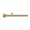 Kit de tringle à rideau extensible simple embout boule Syros effet chêne 120/210cm Ø25/28mm GoodHome